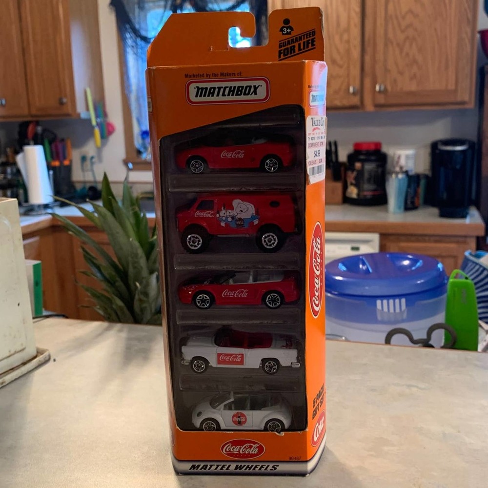 Vintage coca-cola matchbox car set